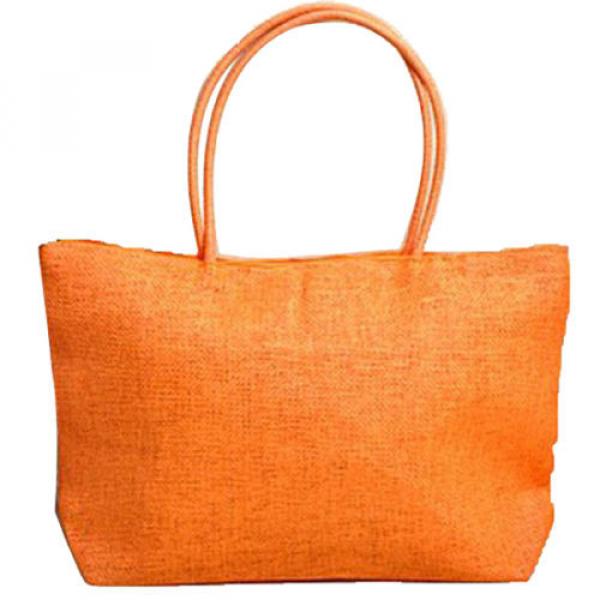 Women Straw Summer Beach Woven Shoulder Tote Shopping Beach Bag Handbag Purse #4 image