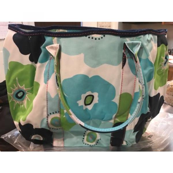 Thirty One PLEATED TOP BEACH TOTE in Newport Bloom *BRAND NEW IN BAG - RETIRED* #1 image