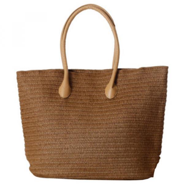 Women&#039;s Lady&#039;s Classic Paper Straw Summer Beach Sea Shoulder Bag Handbag Tote #3 image