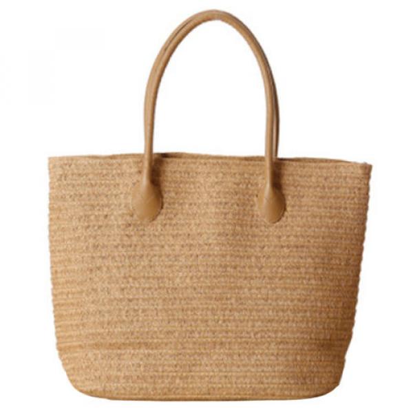 Women&#039;s Lady&#039;s Classic Paper Straw Summer Beach Sea Shoulder Bag Handbag Tote #4 image