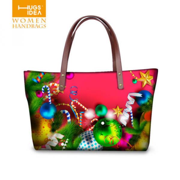 Christmas Girl&#039;s Shopping Shoulder Bags Women Handbag Beach Bag Tote HandBags #2 image