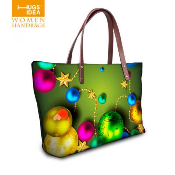 Christmas Girl&#039;s Shopping Shoulder Bags Women Handbag Beach Bag Tote HandBags #3 image
