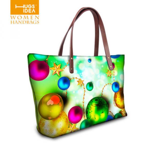 Christmas Girl&#039;s Shopping Shoulder Bags Women Handbag Beach Bag Tote HandBags #5 image
