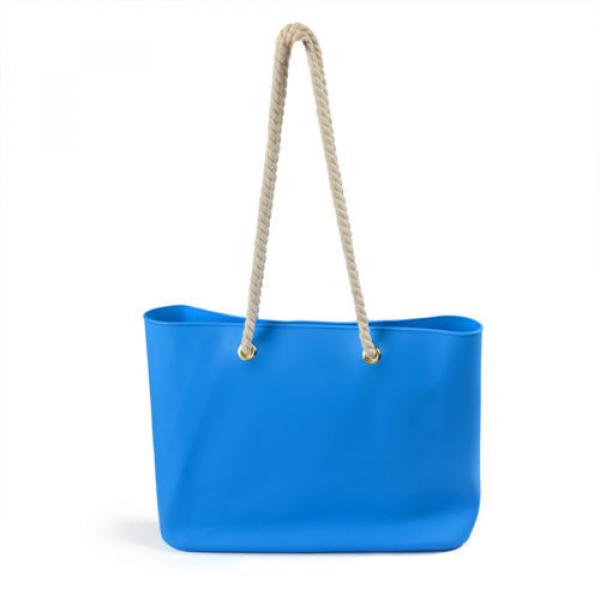 Women Silicone Bag Casual Tote Beach Purses Candy Color Silica Gel Handbag #2 image