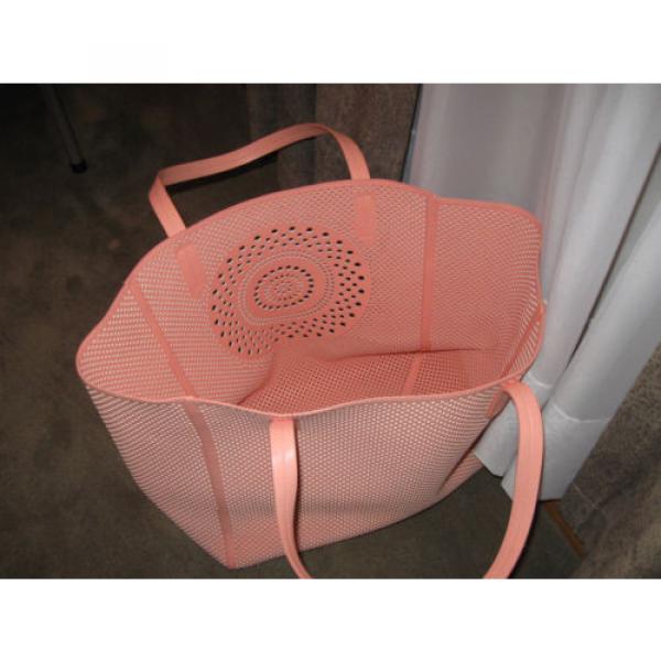 Merona laser cut large beach shoulder bag tote in Peach #3 image