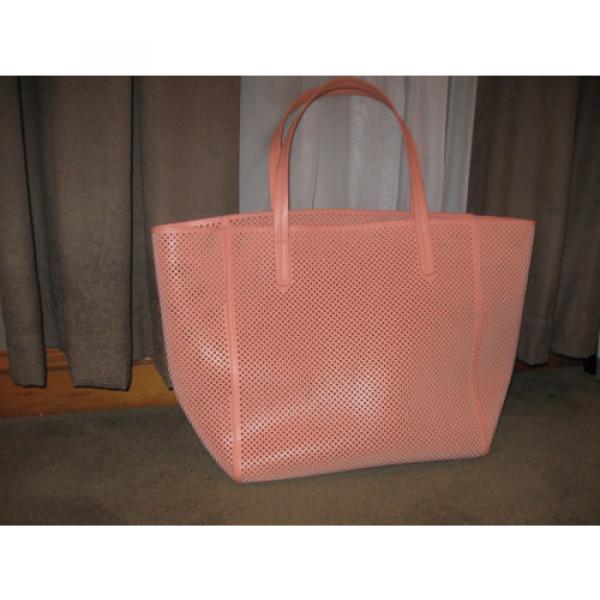 Merona laser cut large beach shoulder bag tote in Peach #5 image