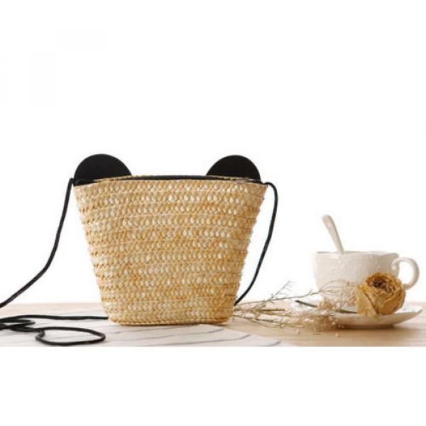 Natural Straw Weave Women Girl&#039;s Mini Beach Purse Shoulder Clutch Bags Handbags #5 image