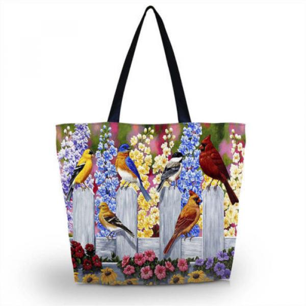 Birds Lady Girl&#039;s Shopping Shoulder Bags Women Handbag Beach Bag Tote HandBags #1 image