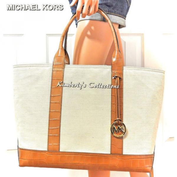 Michael Kors Large Travel Beach Resort Shopping Shoulder Tote Bag Purse  NWT #1 image