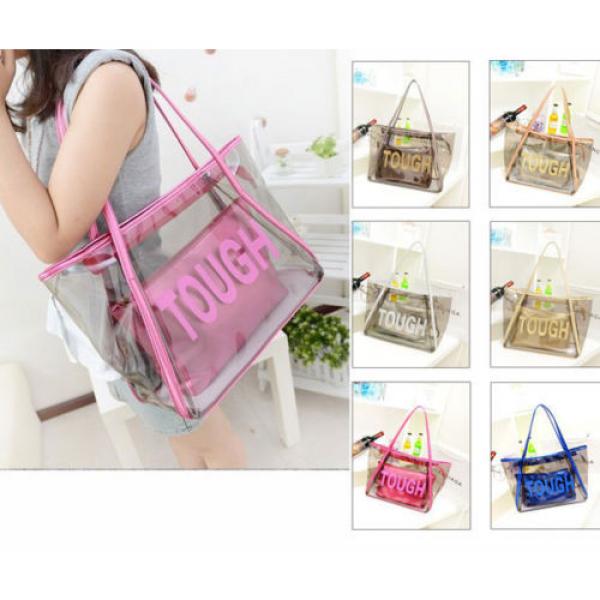 Women Clear Transparent Handbag Tote Shoulder Bag Fashion Jelly Candy Beach Bags #1 image