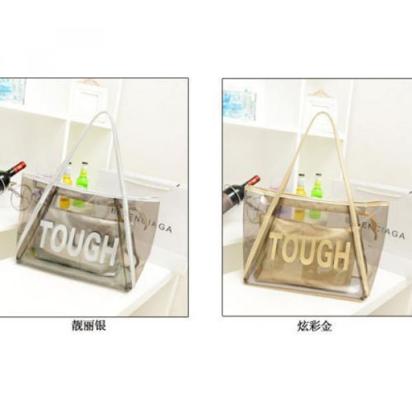 Women Clear Transparent Handbag Tote Shoulder Bag Fashion Jelly Candy Beach Bags #4 image
