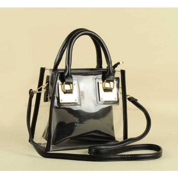 2pieces Transparent Messenger Wallet Women Jelly Beach Bag Shoulder Hobo Handbag #1 image