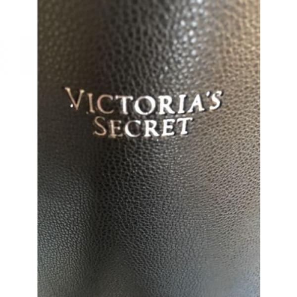 VICTORIA SECRET TOTE  WITH TESSLE  SHOPPER BEACH SPORT BAG BLACK NWT #3 image