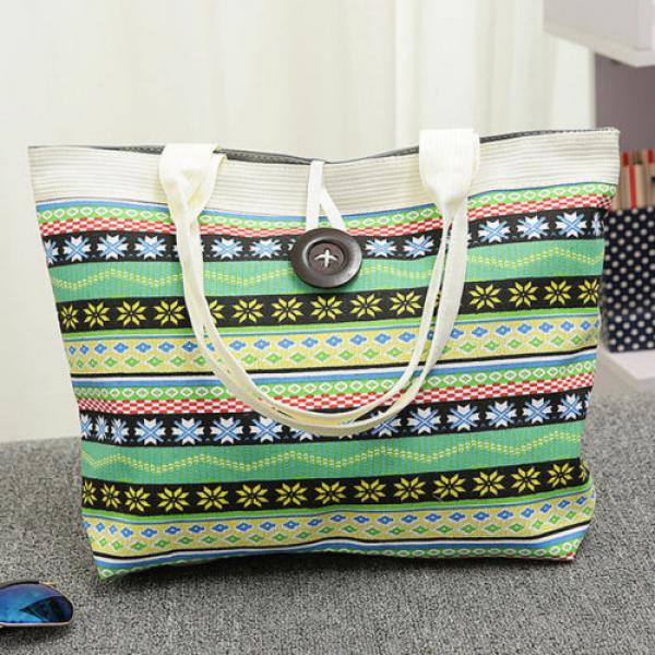 Women Canvas Girl Shopping Shoulder   Handbag Beach Bag Tote HandBags LM25 #3 image