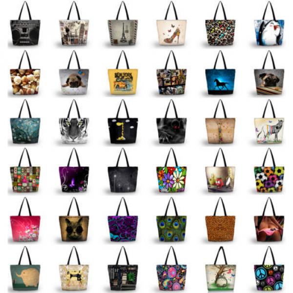 Various Custom Design Tote Shopping Bag Beach Shoulder Handbag School Light Bag #2 image