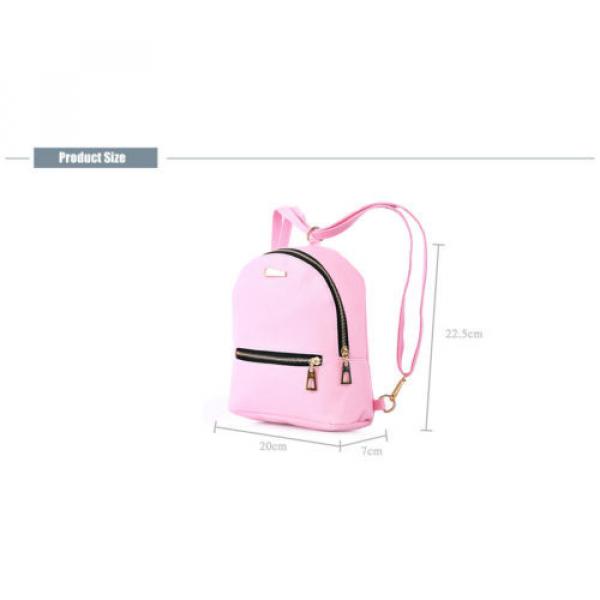 PU Leather Zipper Closure Small Backpack Shoulder Bag  for travel, beach, party #3 image