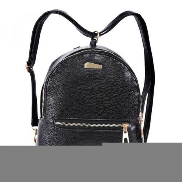 PU Leather Zipper Closure Small Backpack Shoulder Bag  for travel, beach, party #5 image