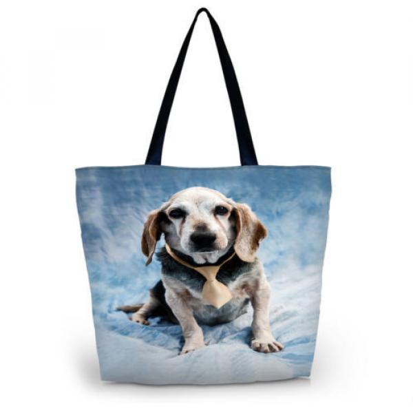 Dog Women Shopping Bag Tote Shoulder Bag Folding Beach Handbag Eco Satchel #1 image