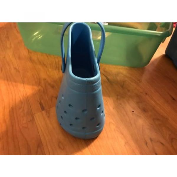 LUBBER Blue SPRING Summer Tote Beach Hand Bag Purse Crocs Shoes Footprint #3 image
