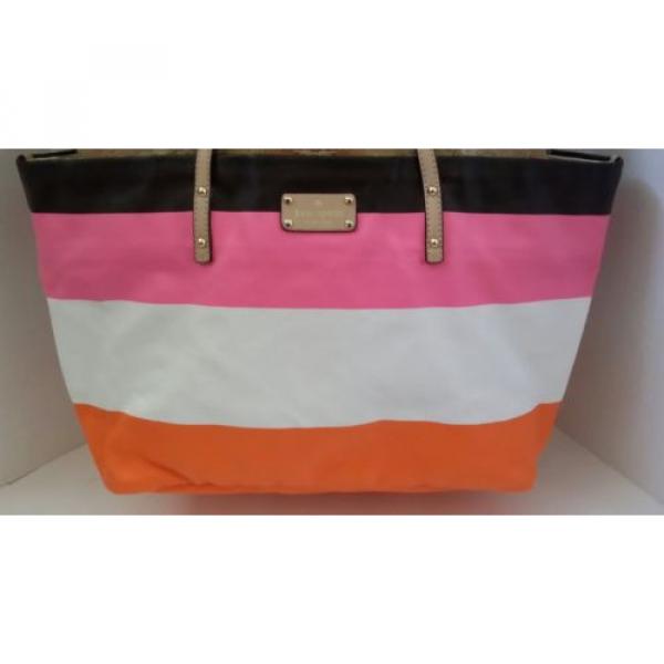 Kate Spade New York Tote Shopper Beach Cabana Stripe Harmony $278 Shoulder Bag #1 image