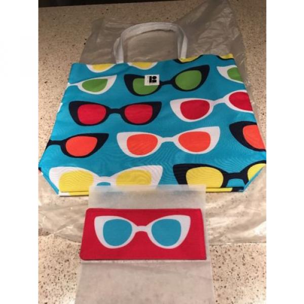 Estee Lauder Lisa Perry SUNGLASSES Tote Shoulder Beach Bag &amp; Sunglasses Pouch #1 image