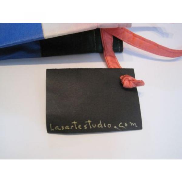 $170 New Ladies Mercedes Lasarte Handpainted Silk Tote Bag Polo Equestrian Beach #4 image