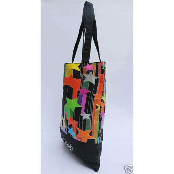 Kiehl&#039;s Black Printed Canvas Tote Bag,Shopping,Working,Travel,Beach,Utility Tote #2 image