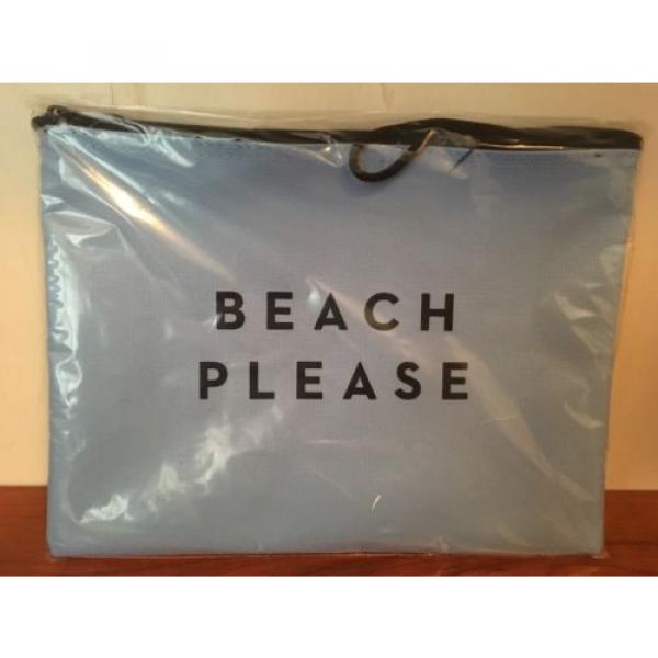 New Milly Zip Pouch Water-Resistant Bag Blue Beach Please FabFitFun $45 Swimsuit #1 image