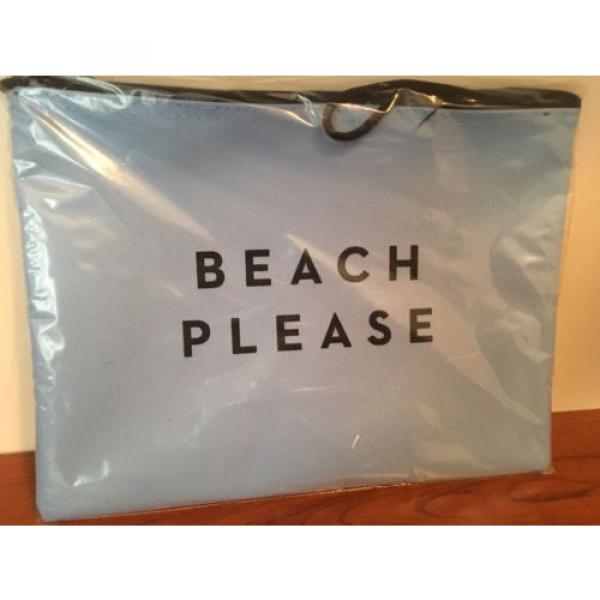New Milly Zip Pouch Water-Resistant Bag Blue Beach Please FabFitFun $45 Swimsuit #2 image
