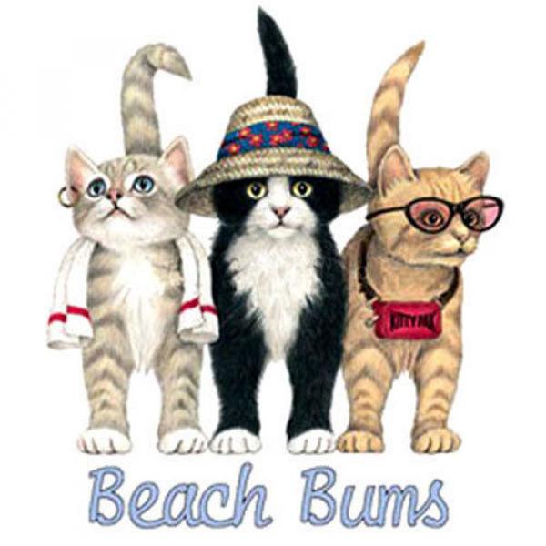 Beach Bums Cats New Jumbo Canvas Tote Bag Travel Beach Shop Gifts #2 image