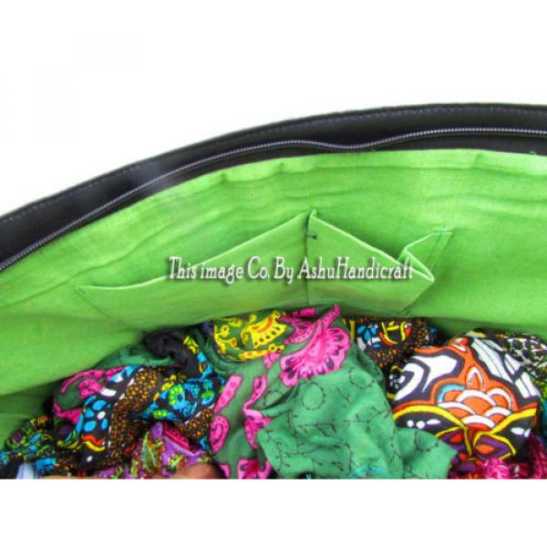 Indian Cotton Suzani Embroidery Handbag Woman Tote Shoulder Bag Beach Boho Bag13 #4 image