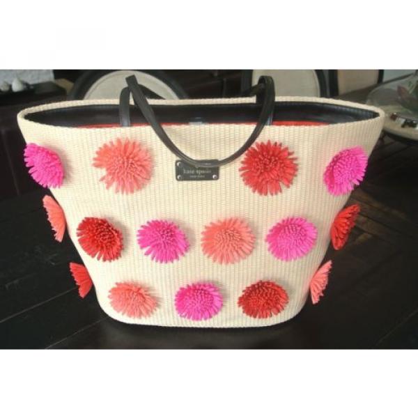 NEW NWT Kate Spade Anabette Large Straw Flower Beach bag, travel, Unique #1 image