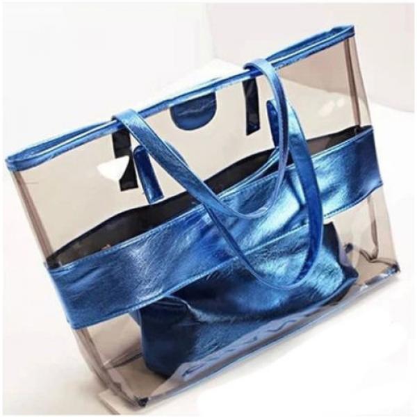 Fashion Lady Women Transparent Clear Shoulder Bag Handbag Jelly Candy Beach Bags #1 image