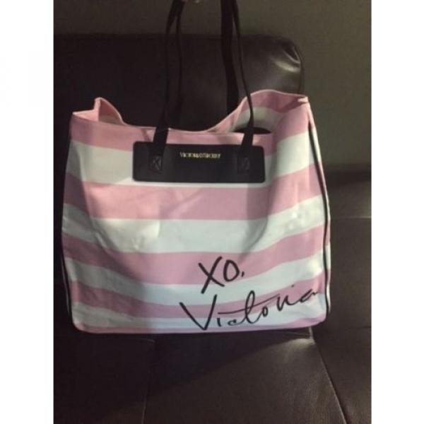 NWT VICTORIA&#039;S SECRET TOTE SHOPING BAG  STIPED BEACH SIZE XL #1 image
