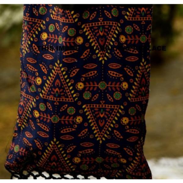 Indian Handmade Bag Mandala Printed cotton Tapestry Bag Beach Bag Shoulder Bag #2 image
