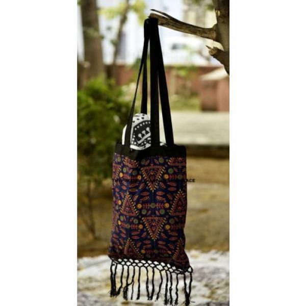 Indian Handmade Bag Mandala Printed cotton Tapestry Bag Beach Bag Shoulder Bag #3 image