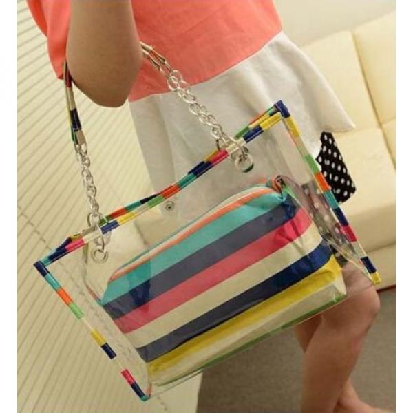 Designer Women Sweet Jelly Clear Transparent Handbag Tote Beach Shoulder Bags #2 image
