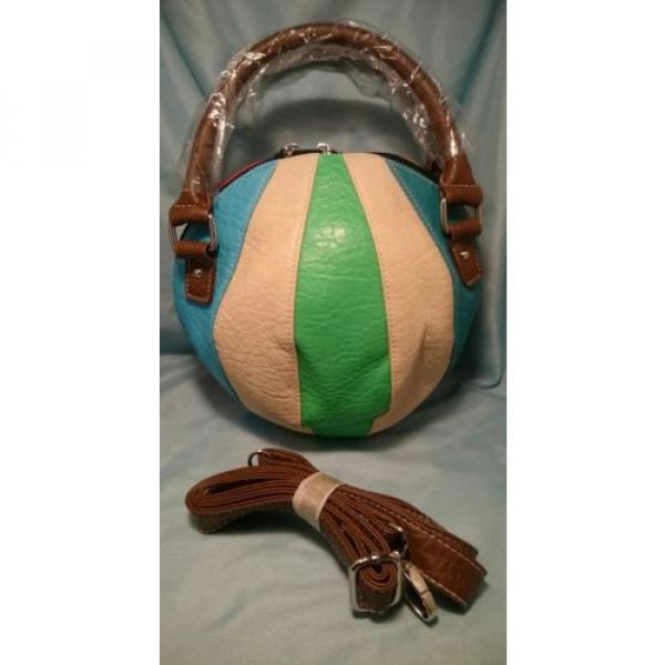 HI-DI-HI Purse Bag 9&#034; STRIPES Travel Baggie BEACH BALL STYLE Bowling Ball #4 image
