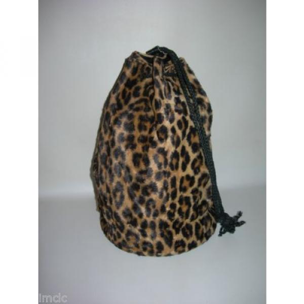 1960&#039;s~Retro~Vintage LEOPARD Bucket Handbag~Beach Bag~Purse Tote~mini Duffle Bag #3 image