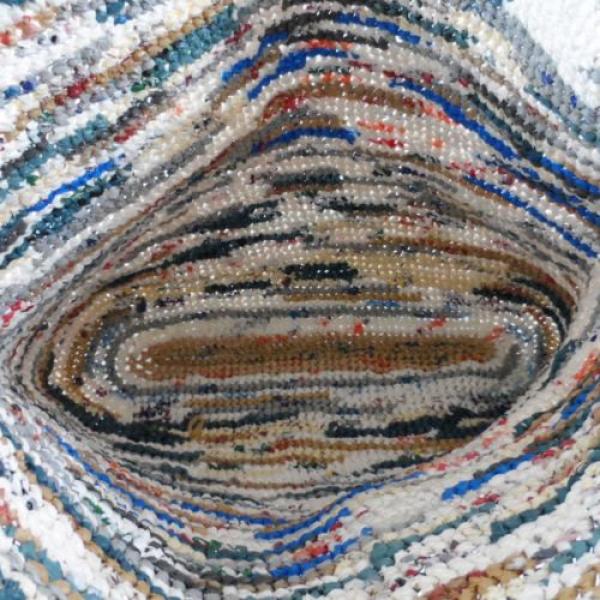 Vtg Recycled Plastic Bags Crochet Large Shopper Tote Beach Bag Purse #5 image