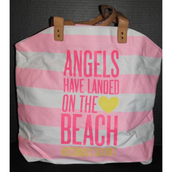 Victoria&#039;s Secret Angels Shopper / Tote / Beach Bag *New w/o tags* Pink &amp; White #1 image