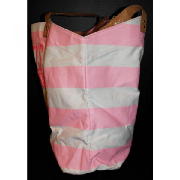 Victoria&#039;s Secret Angels Shopper / Tote / Beach Bag *New w/o tags* Pink &amp; White #3 image