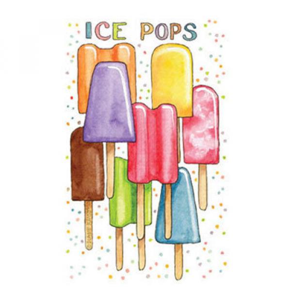 Ice Pops Summer Treats New Large Canvas Tote Bag Summer Beach Travel #2 image
