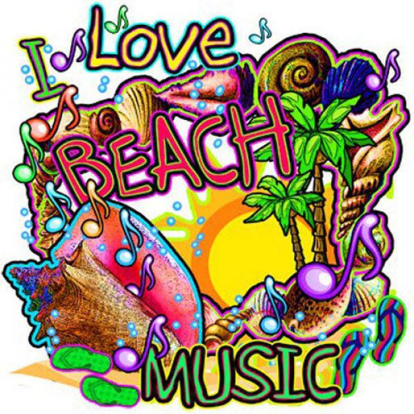 I Love Beach Music New Large Canvas Tote Bag Travel Shop Neon Cool #2 image
