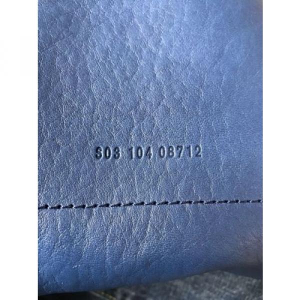 NEW $600 SHINOLA DETROIT USA LEATHER MEDIUM SHOPPER TOTE BEACH/BOOK BAG Reg Blue #5 image