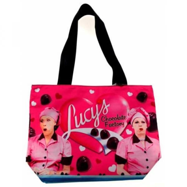 I Love Lucy Tote Bag Chocolate Factory Ethyl Wrap &amp; Eat Westland Pink Beach #1 image