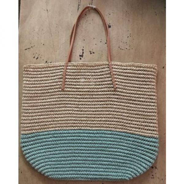 Merona Soft Straw Paper Large Tote Handbag Beach Bag Retail $29.99 #1 image