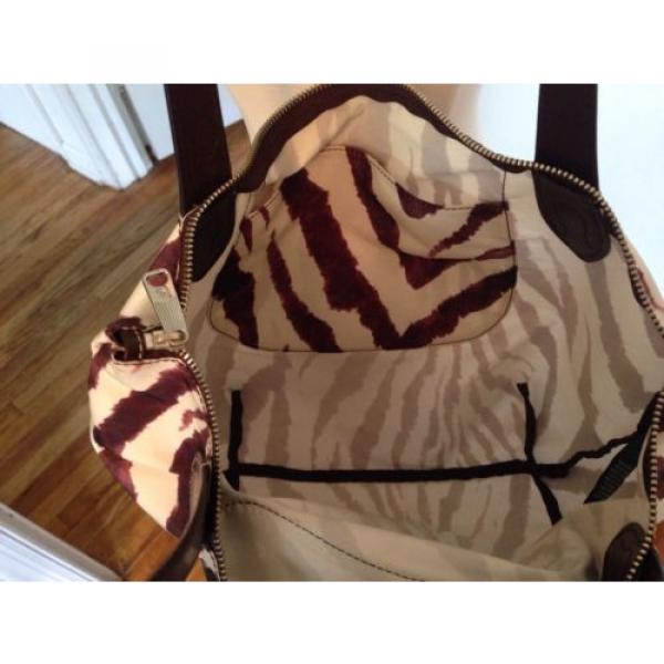 Lauren by Ralph Lauren Wooten Zebra Tote Medium Shoulder Beach Shopper Bag #5 image