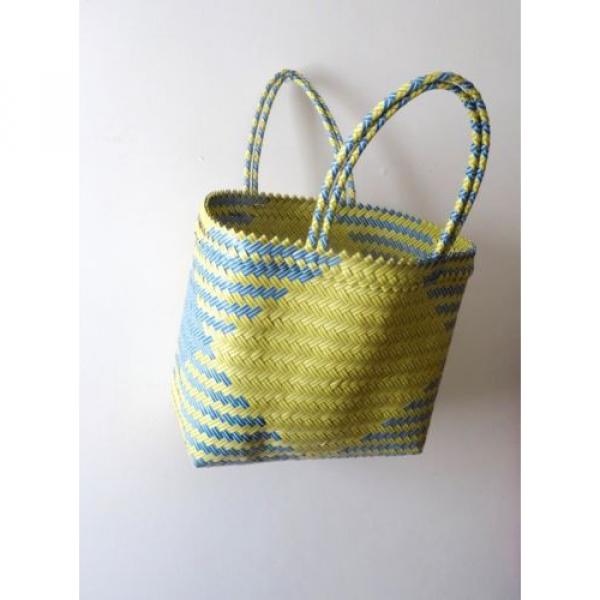Blue and Yellow Handwoven Market Bag, Tote, Beach, Steven Alan, Madewell #5 image