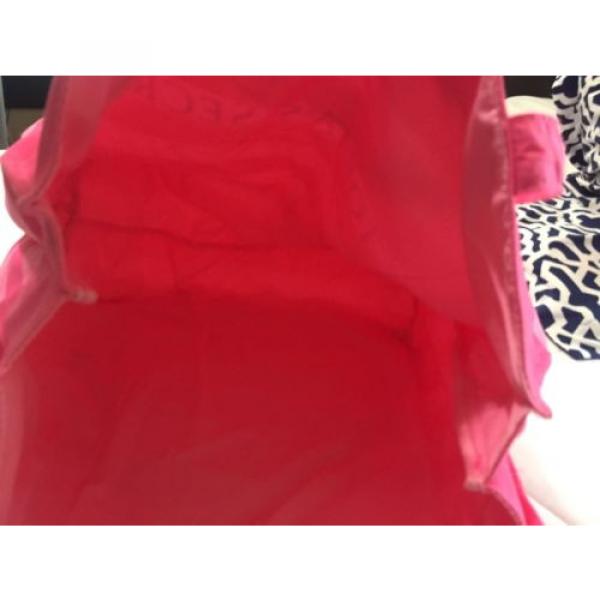 Victoria&#039;s Secret Pink Striped Swim Beach Bag Tote Canvas Large #4 image